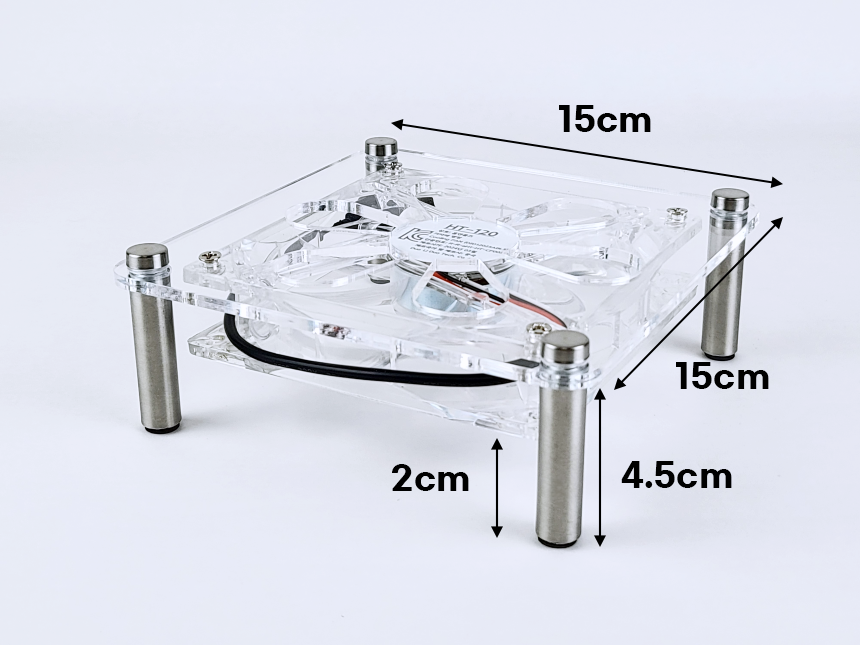 120mm 오인페 미니피씨 앰프 허브 USB 저소음 쿨러 쿨링팬 (스퀘어) - 상세 이미지 2