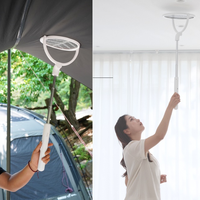 더 길어진 촘촘한 전기 모기채 저소음 자동 모기채 전기 파리채