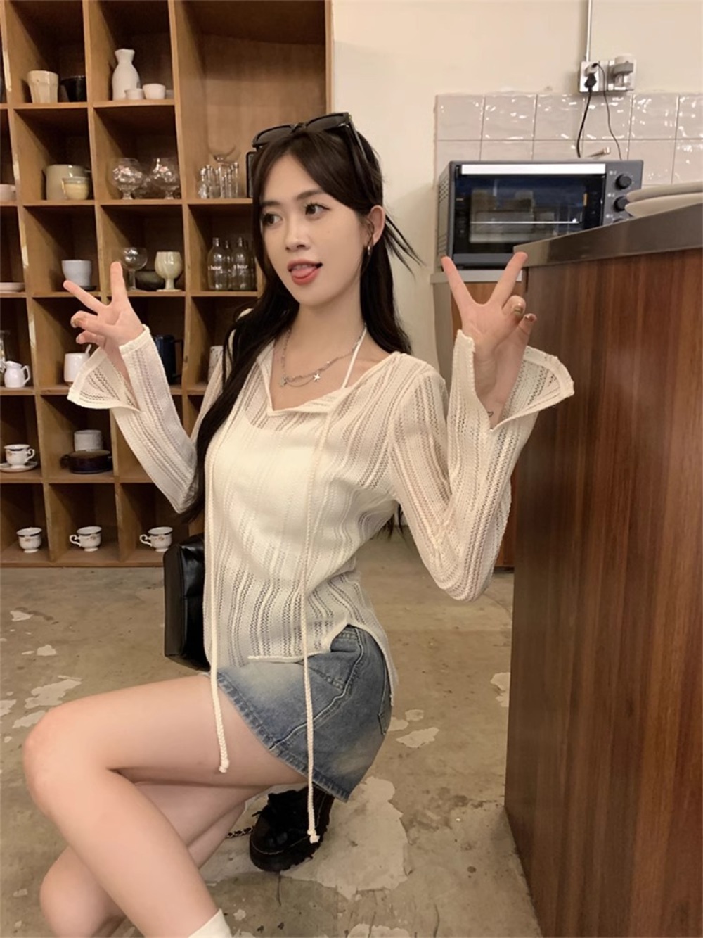 놀면뭐하니 237회 여자친구 소원 티셔츠 페미닌 얇은 의상 옷 패션 - 상세 이미지 5