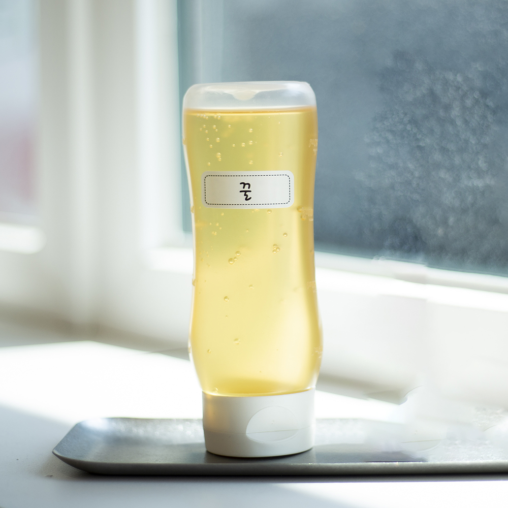 흐르지않는 거꾸로소스통 오일병 시럽병 꿀소분용기 소분통 소230ml - 상품 이미지