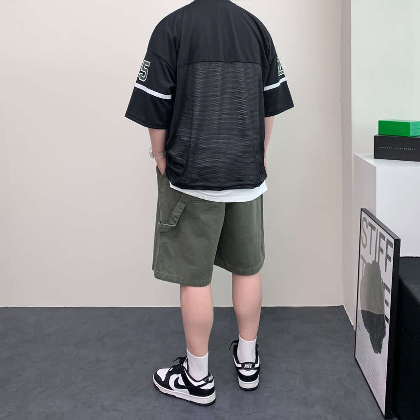 럭비져지 럭비티 블록코어티셔츠 짐웨어오버핏 빅사이즈 헬창옷 - 상세 이미지 4