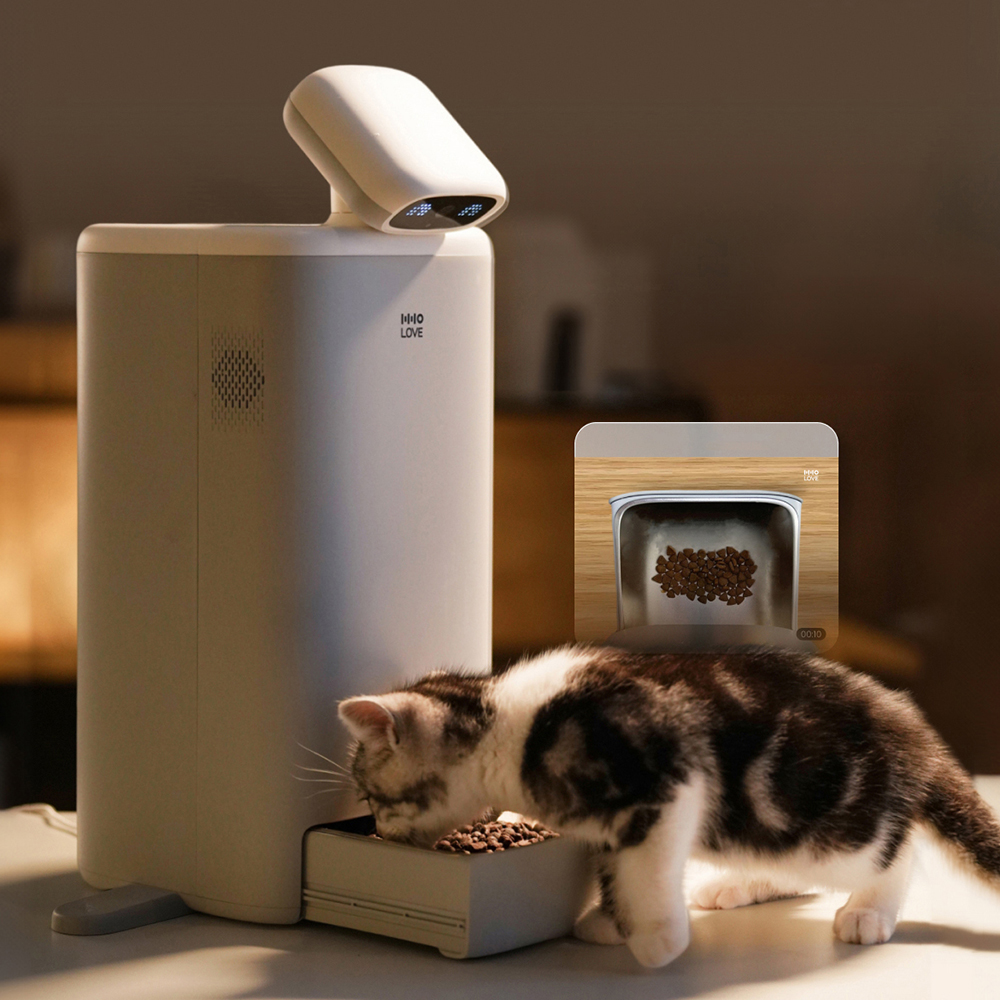 펫쭈 고양이 AI 자동급식기 강아지 360도 회전 카메라 반려동물 펫