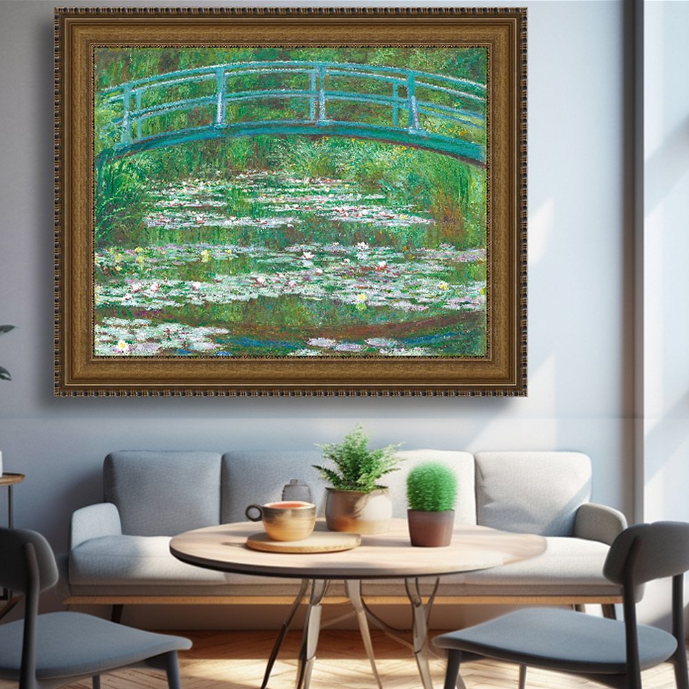 꽃이 만발한 초원 53X41 cm 812 앤티크 실버액자 모네 명화 그림 - 상세 이미지 3