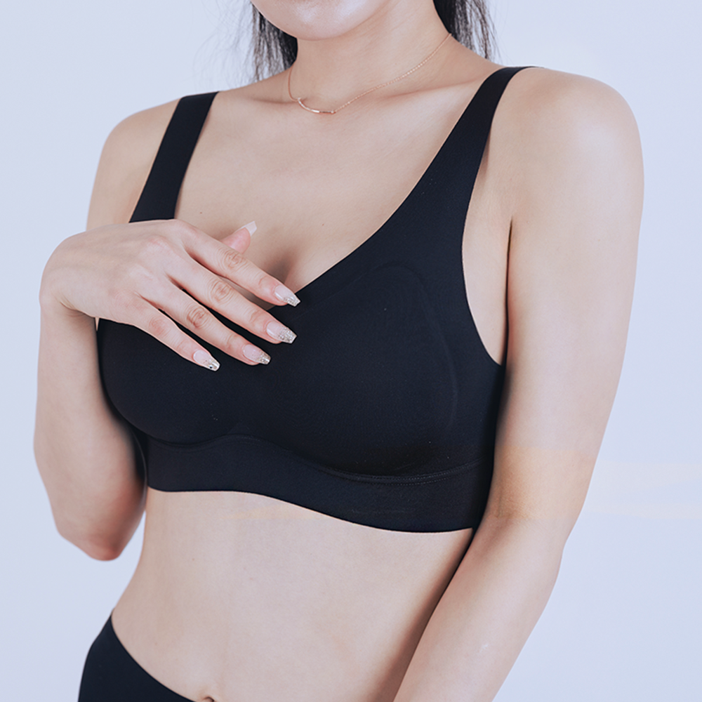 HNF 심리스브라 노와이어 일체형 볼륨업 패드 브라탑 여자 속옷 - 상세 이미지 4
