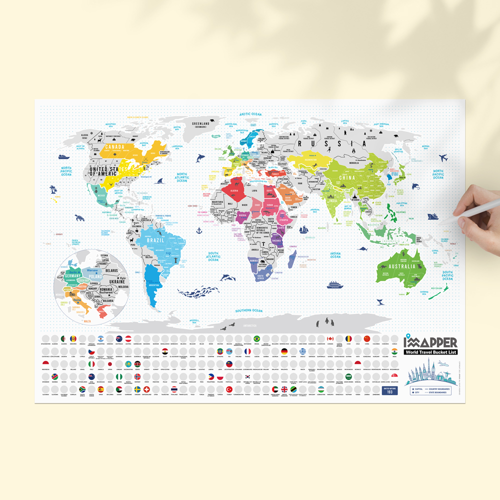 세계지도 버킷리스트 아임매퍼 월드 스크래치맵 제품 이미지