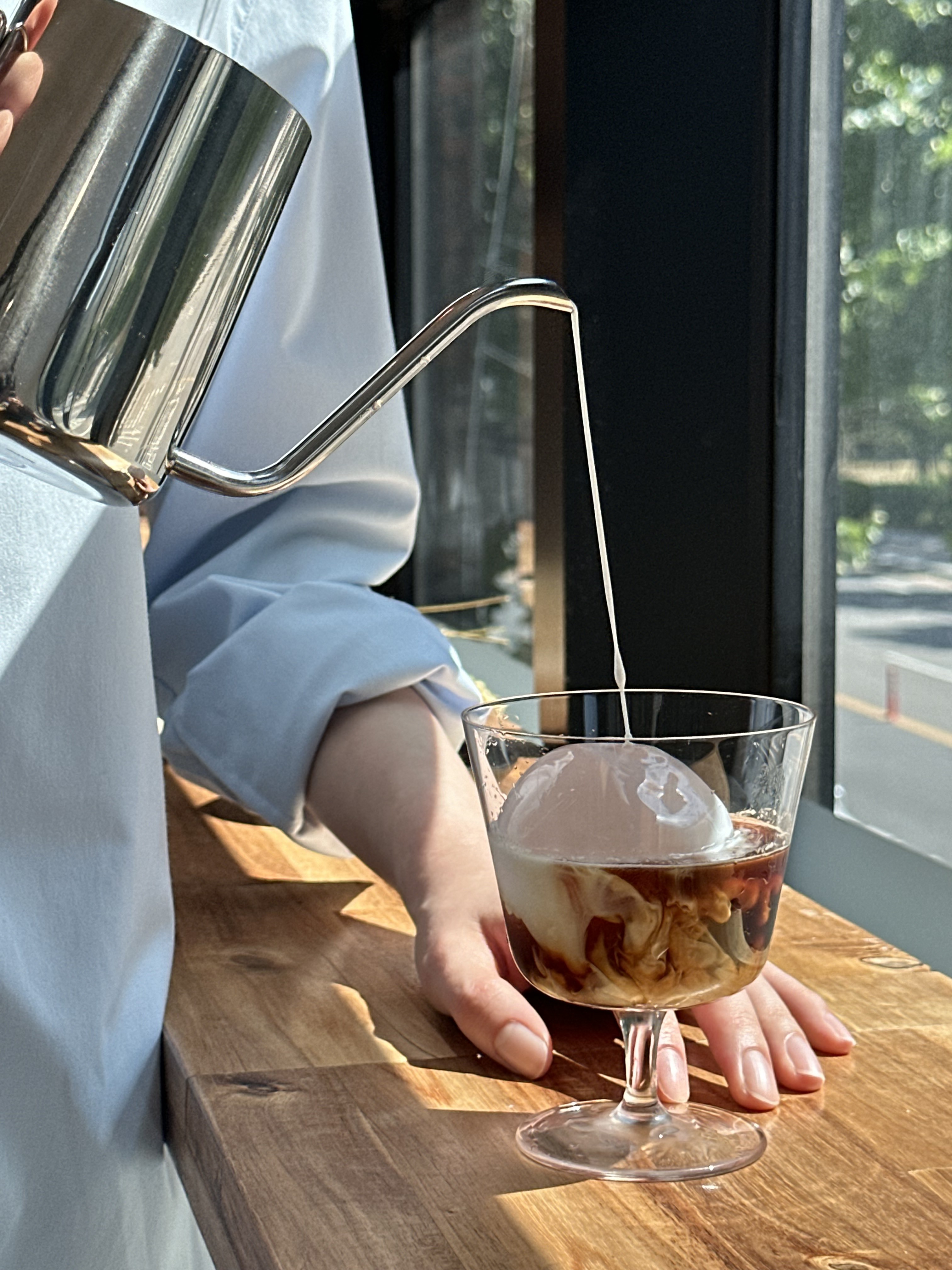 오블릭 칵테일잔 온더락 맥주잔 카페유리컵 290ml - 상세 이미지 2