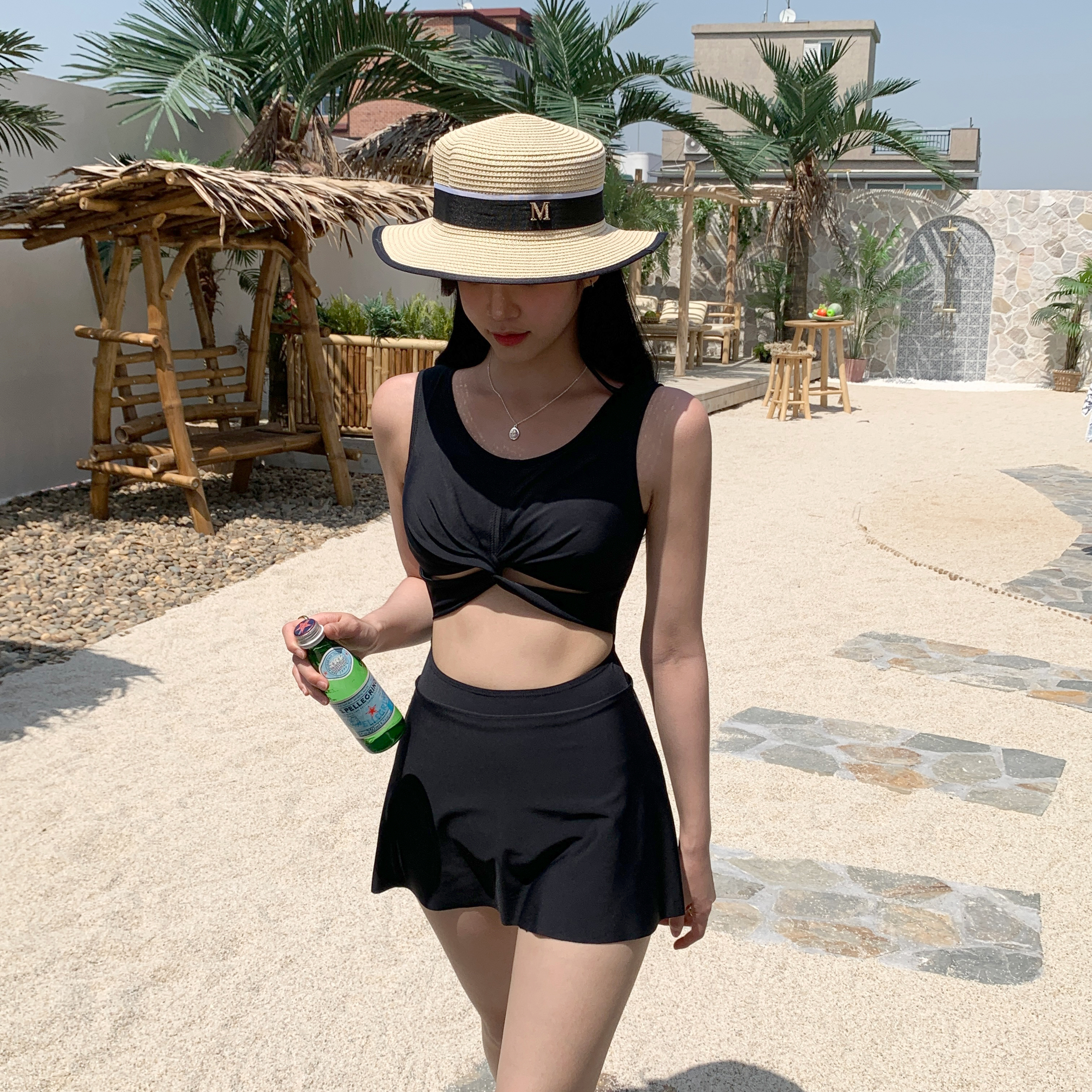 ❤️당일출고/원가이하세일❤️ 모노키니 비키니 원피스 치마 플레어 체형커버 커버업 래쉬가드 휴양지 호캉스 바다 여름 휴가 해외여행 수영복 상세 이미지 674