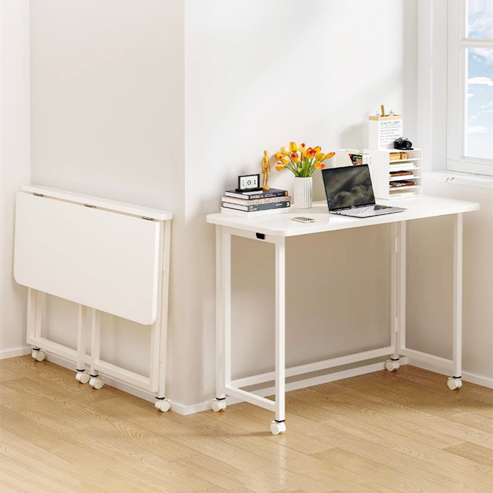 바퀴달린 슬림 접이식 책상 슬림형 대형 학생 원룸 간이 미니 공부 테이블