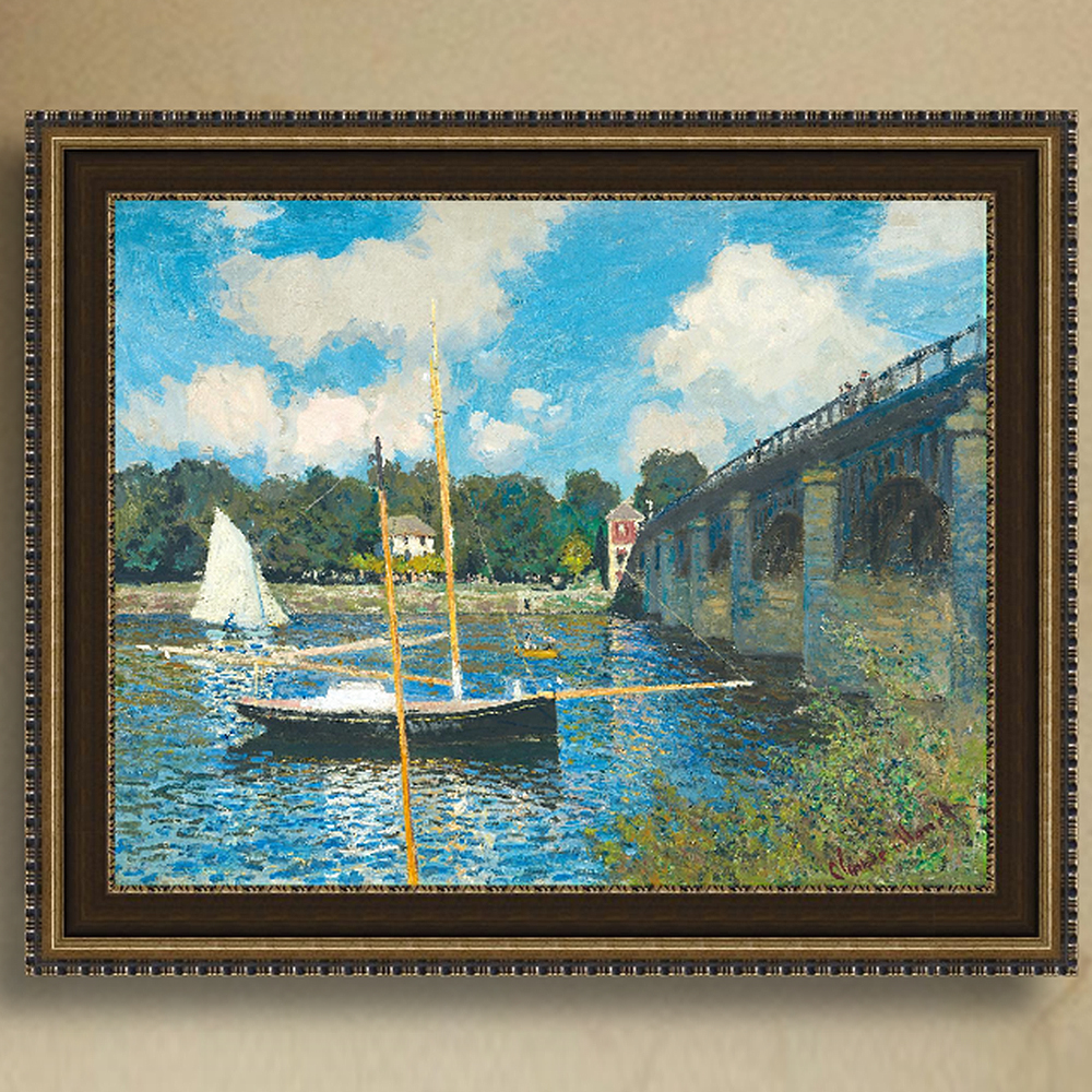 꽃이 만발한 초원 67X53 cm 812 앤티크 실버액자 모네 명화 그림 이미지 7