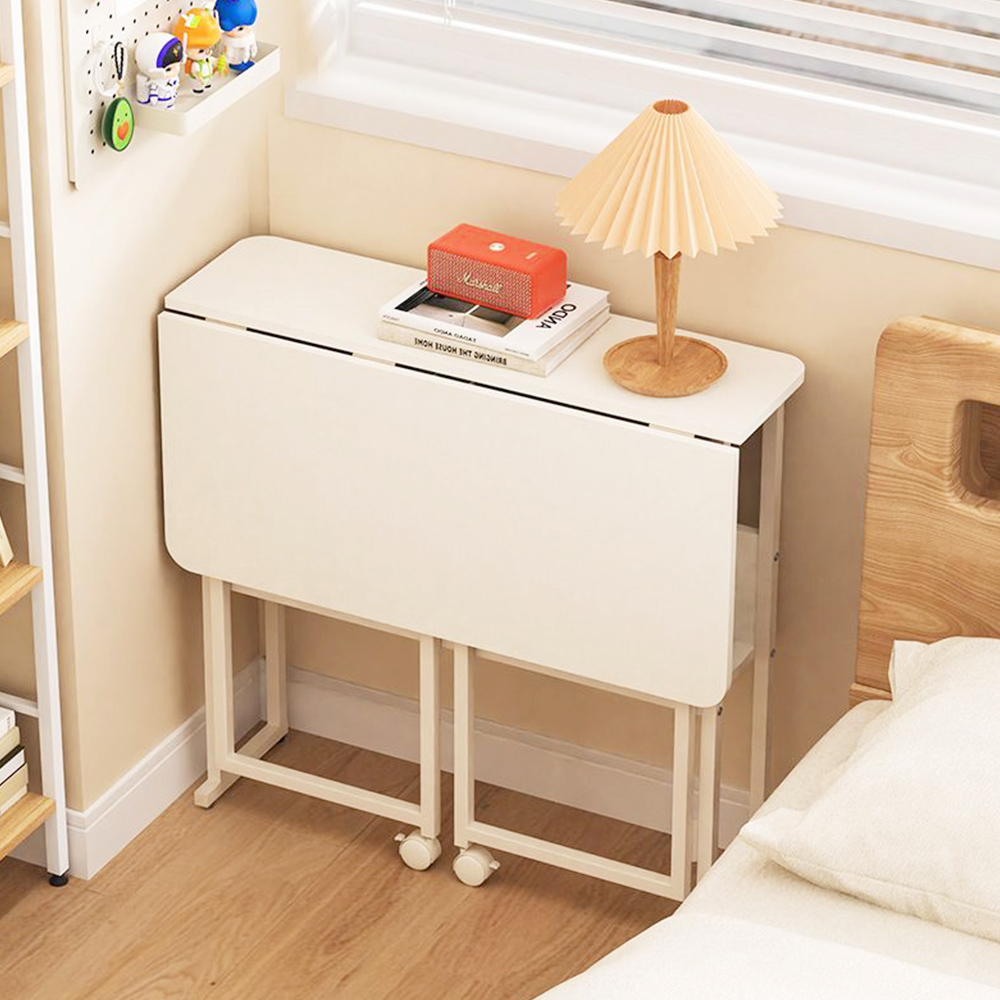 바퀴달린 슬림 접이식 책상 슬림형 대형 학생 원룸 간이 미니 공부 테이블
