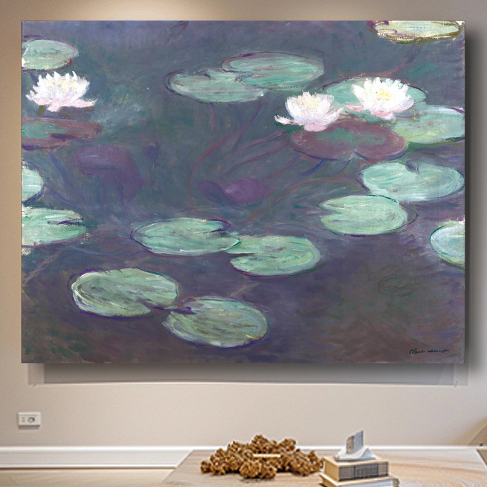 꽃이 만발한 초원 67X53 cm 캔버스 액자 모네 명화 그림 - 상세 이미지 2