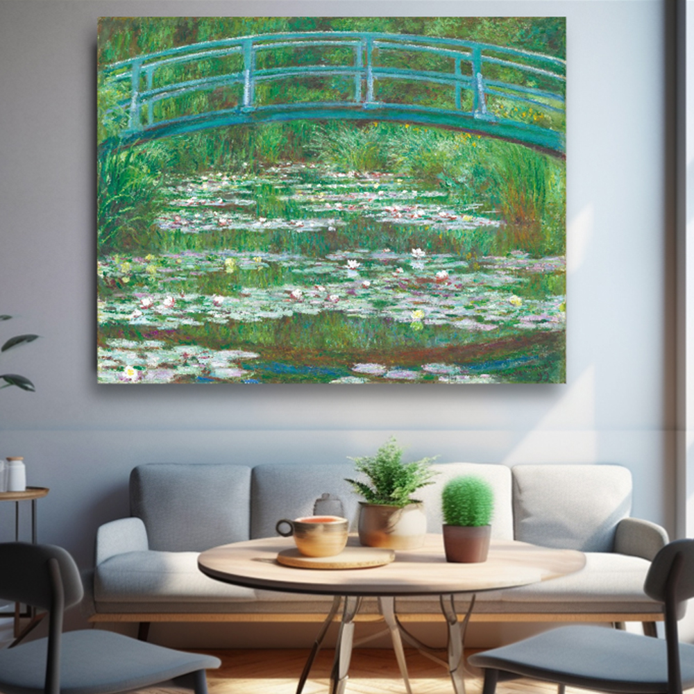 꽃이 만발한 초원 67X53 cm 캔버스 액자 모네 명화 그림 - 상세 이미지 3