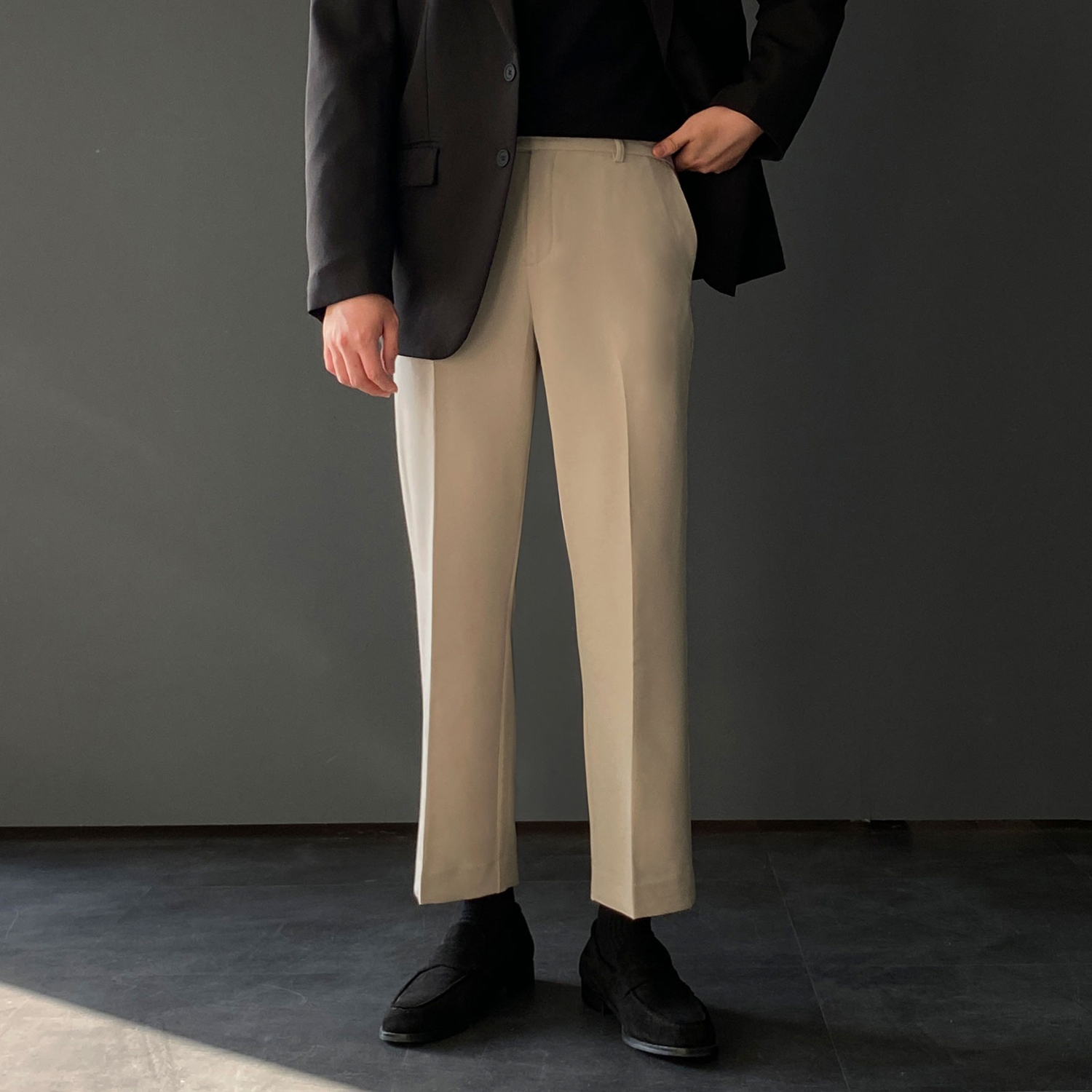 1+1 남자슬랙스 정장바지 기지바지 구김없는슬랙스 - 상세 이미지 4