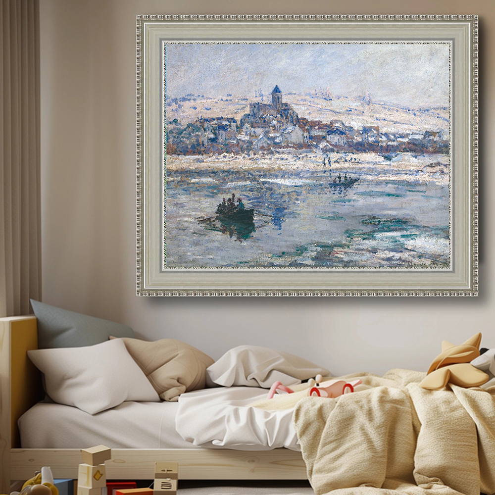 꽃이 만발한 초원 53X41 cm 812 앤티크 실버액자 모네 명화 그림 이미지 7