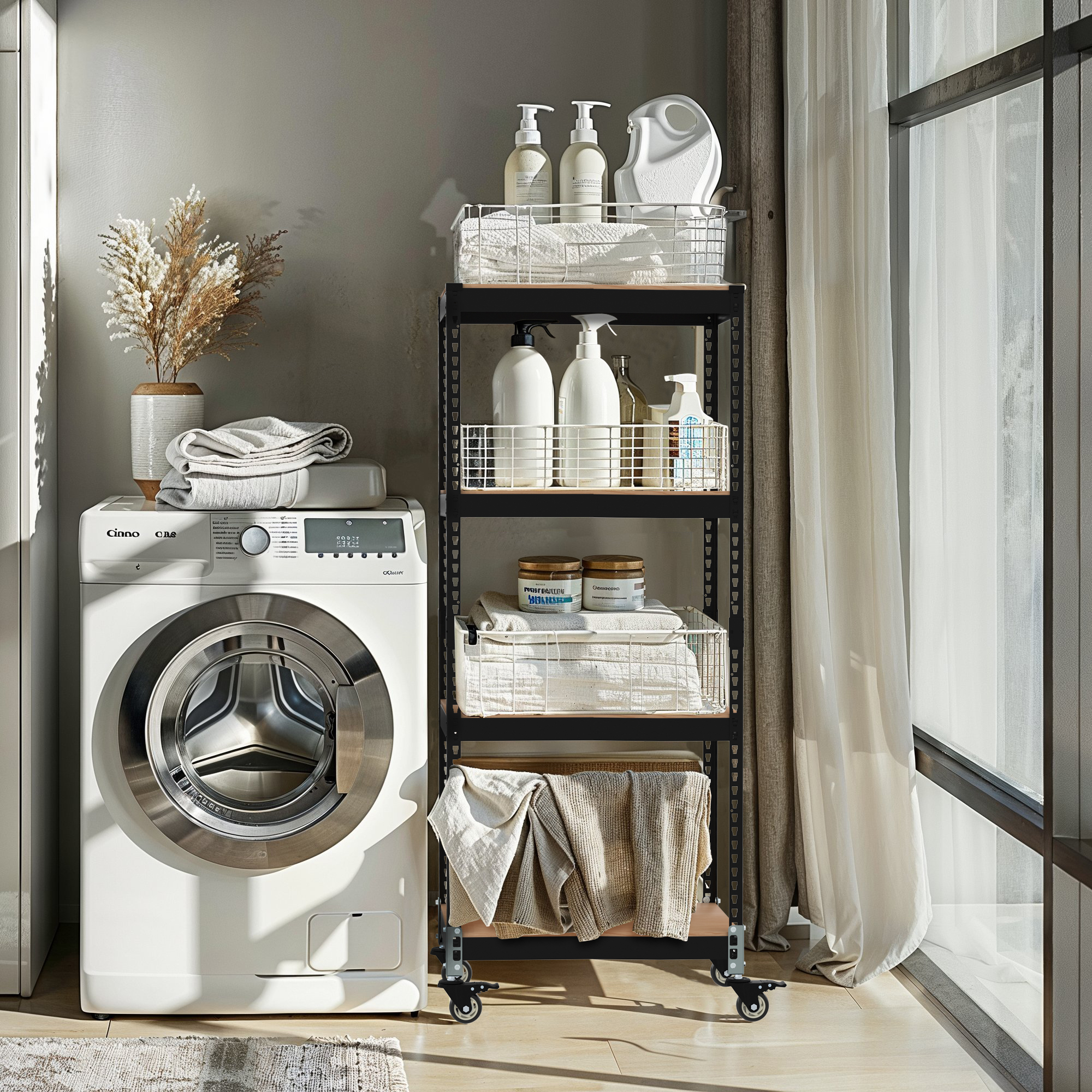 스피드랙 바퀴선반 웨건 서빙 무빙 카트 다용도 선반 수납장 400x400x600 2단