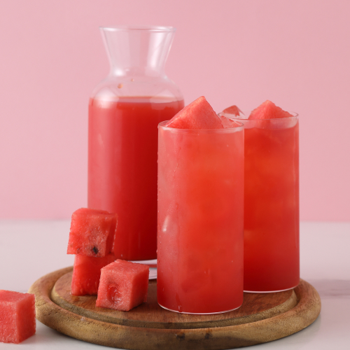 [푸딩팩토리] 과육 수박주스 1000ml 1팩+1팩 카페음료, 땡모반, 수박칵테일 과일주스활용! - 상품 이미지