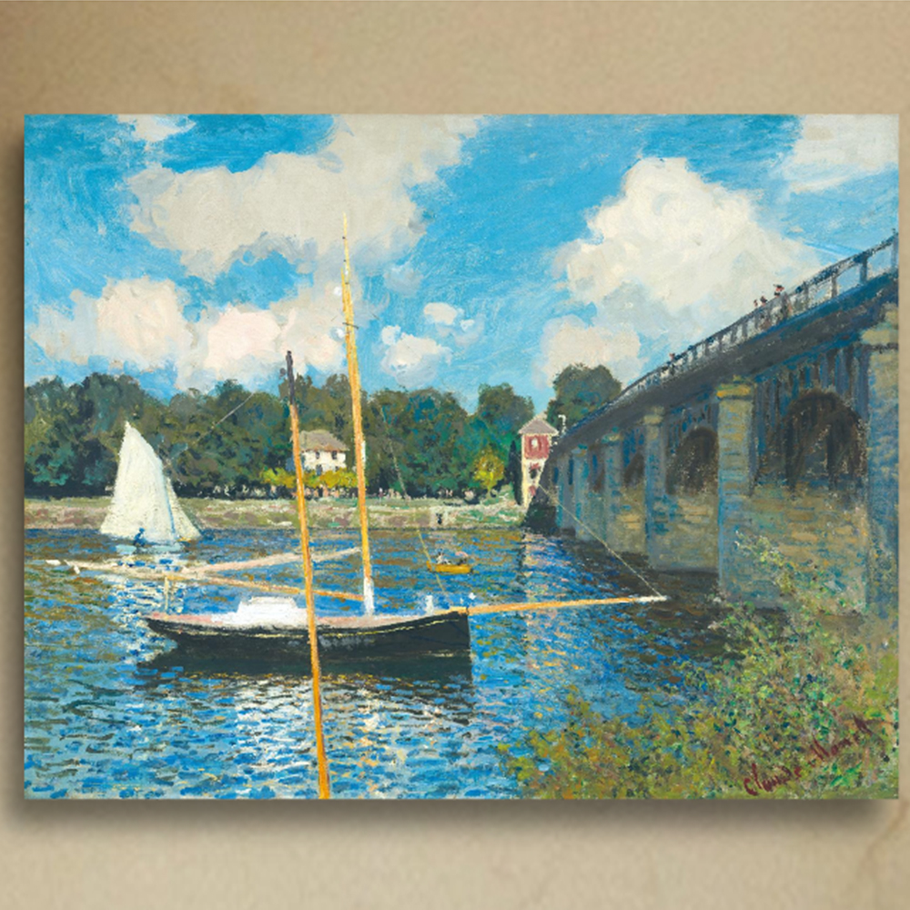 꽃이 만발한 초원 53X41 cm 캔버스 액자 모네 명화 그림 이미지 7