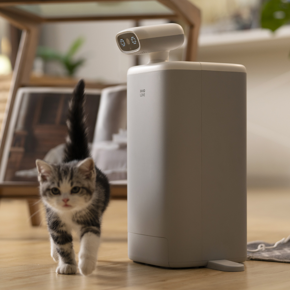 펫쭈 고양이 AI 자동급식기 강아지 360도 회전 카메라 반려동물 펫