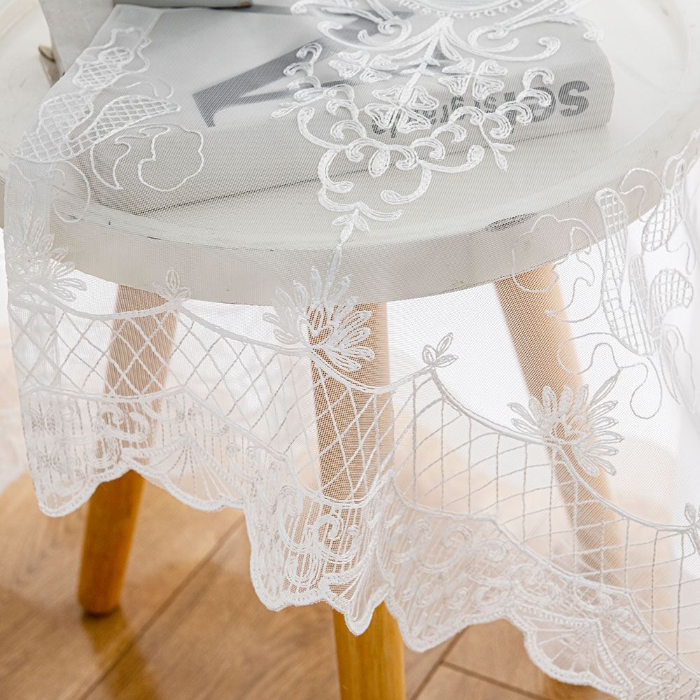 사라하우스 라보떼 고급 자수 화이트 레이스 가리개 가림막 커튼