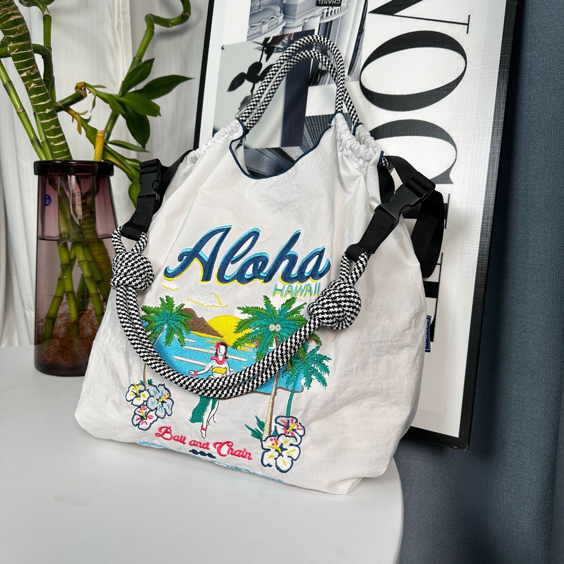 볼앤체인 Ball & Chain ALOHA 알로하 하와이 에코백 M사이즈 3컬러 - 상세 이미지 3