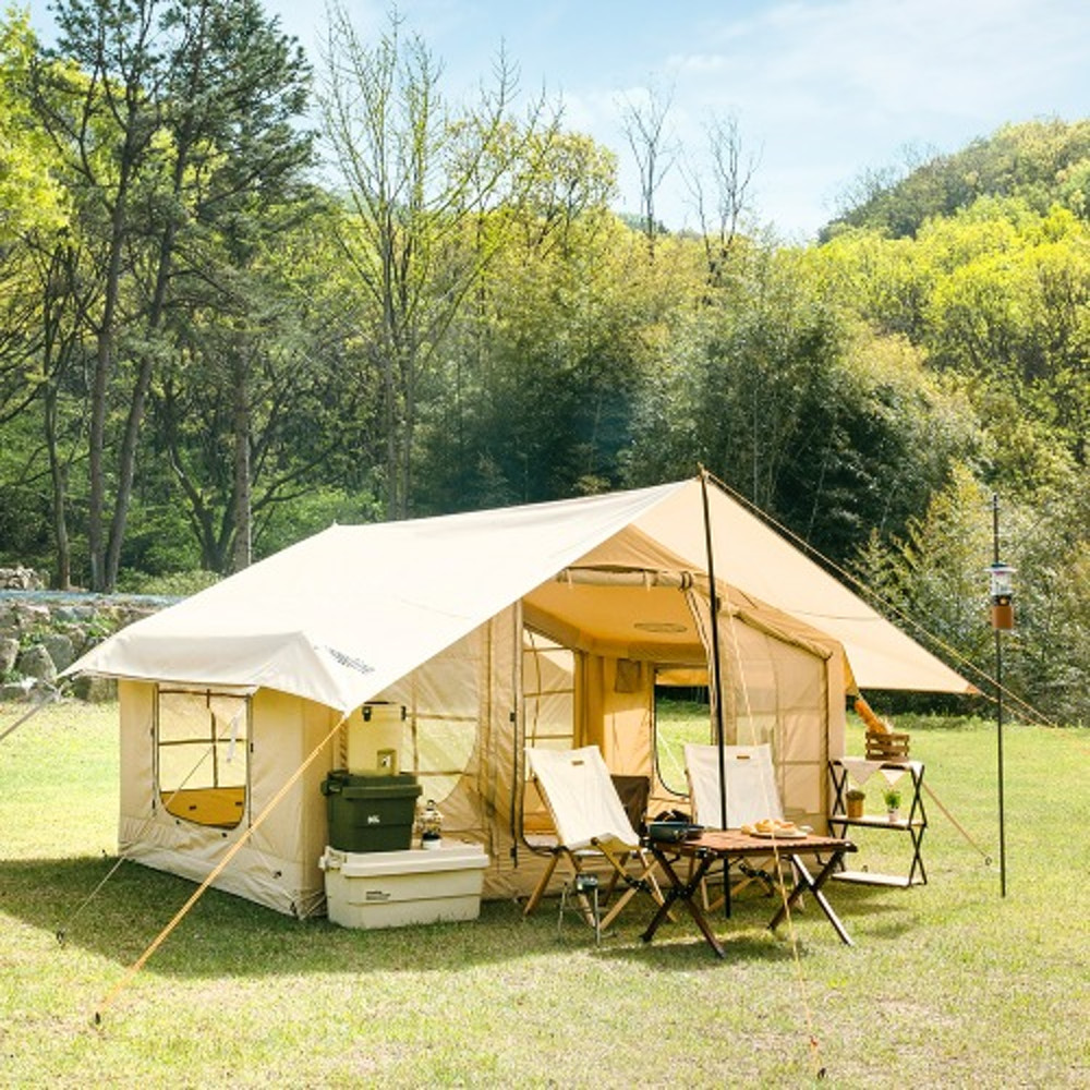 스노우라인 휘떼 에어텐트 2.5 캠핑 사이드TPU창 타프 전동펌프 포함