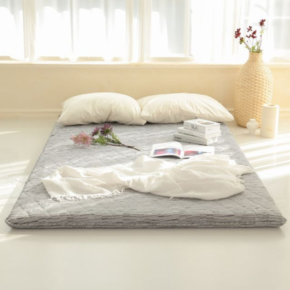 사계절 요토퍼 접이식 손님 매트리스 푹신한 두꺼운 패드 침대 캠핑 거실 바닥 여름