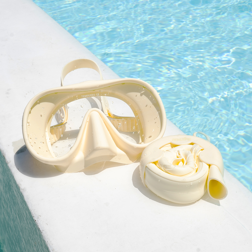 이츠라이프 접는 스노클링 썬비치 마스크 세트 프리다이빙 스노클 장비 스노우쿨링 물안경 아동 키즈