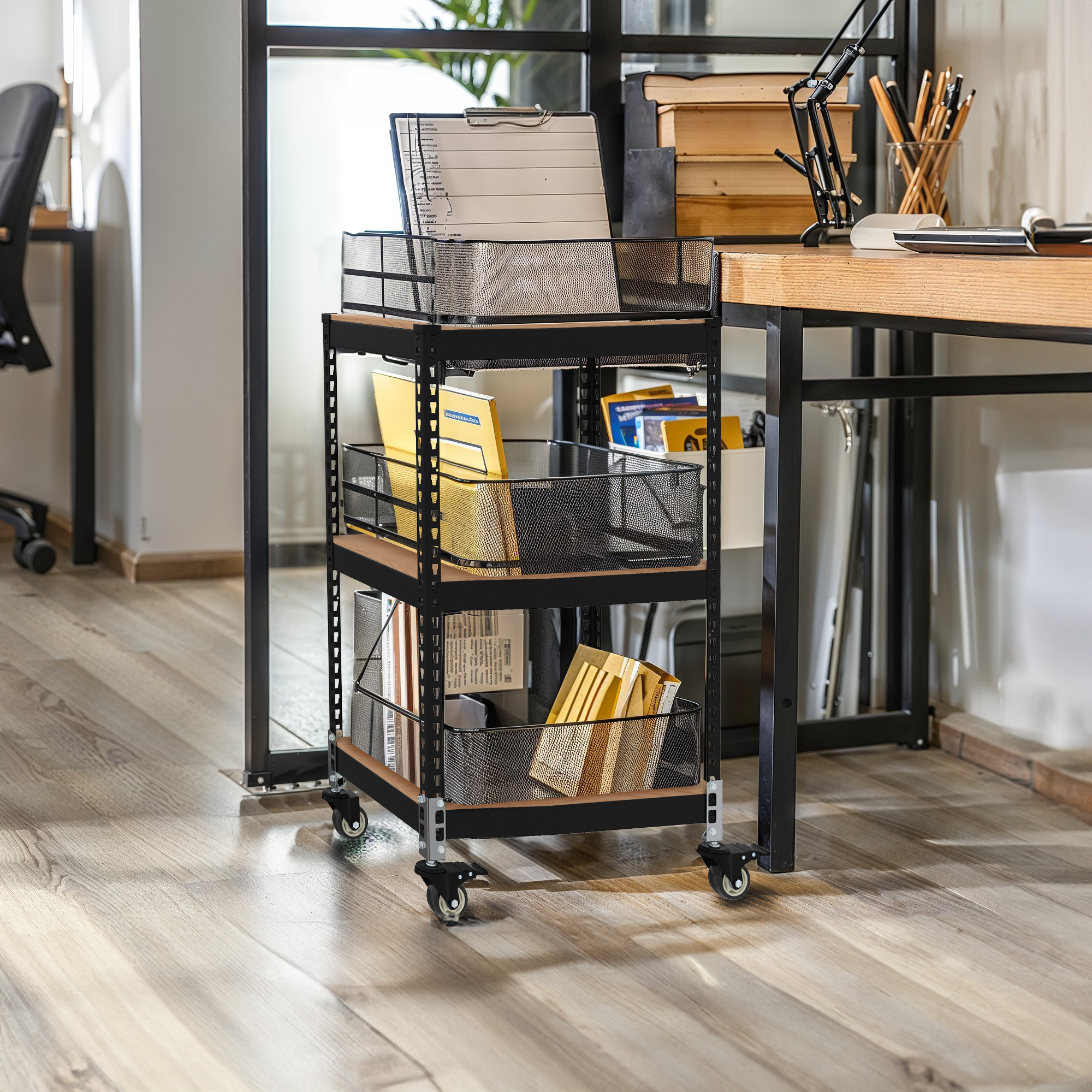 스피드랙 바퀴선반 웨건 서빙 무빙 카트 다용도 선반 수납장 400x400x600 2단