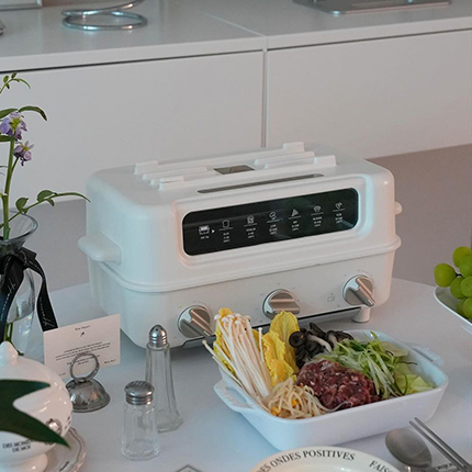 단미 2단 전기 그릴 3in1 멀티쿠커 생선구이 꼬치 샤브샤브 전골냄비 2L 미니 오븐