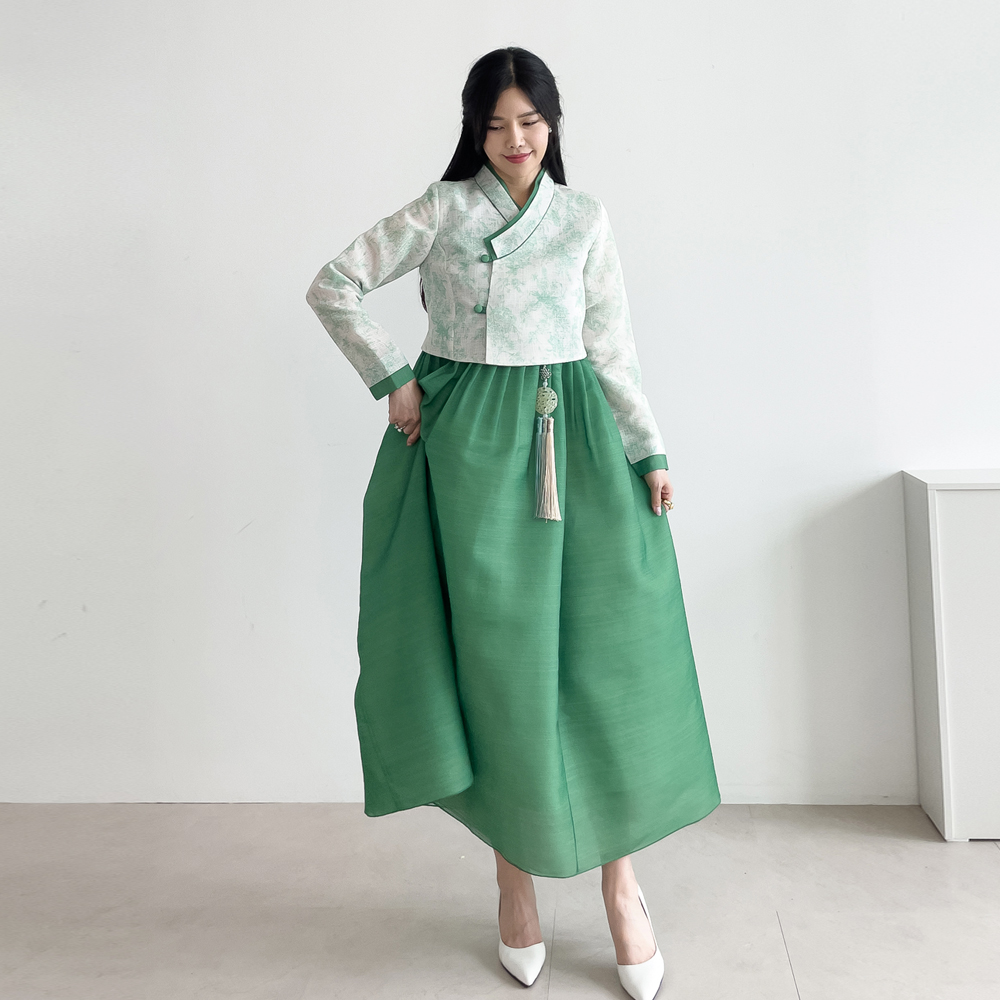 민한복 105번 키아나 생활한복 드레스 원피스 일상 퓨전 철릭 허리치마 개량 여성 신부