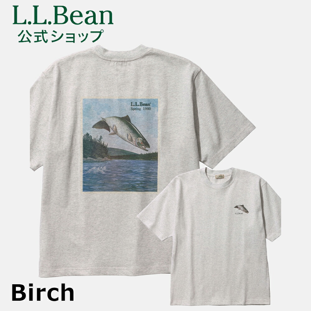 엘엘빈 LLBean 1980 카탈로그 트라우트 물고기 남성 반팔 티셔츠 3컬러 - 상세 이미지 3