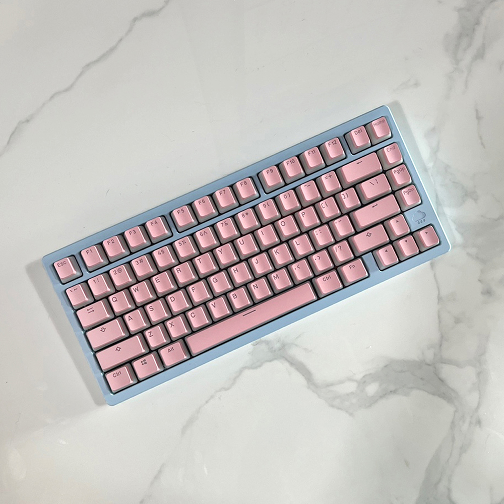 푸딩 투명 키캡 핑크 LED RGB 반투명 OEM PBT 커스텀 키보드키캡 117키 - 상세 이미지 2