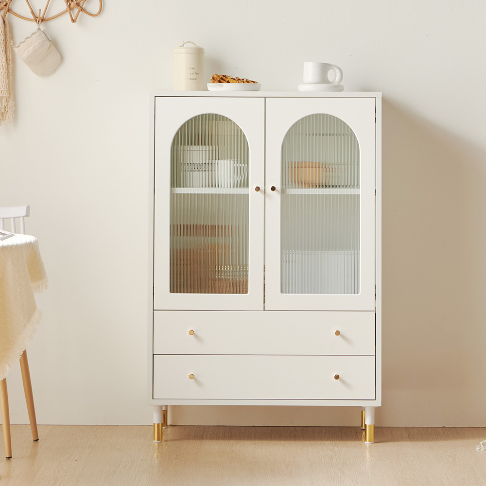 슈비 모루 유리 진열장 800 홈카페장 주방 거실 수납장 그릇 장식장 커피머신 선반