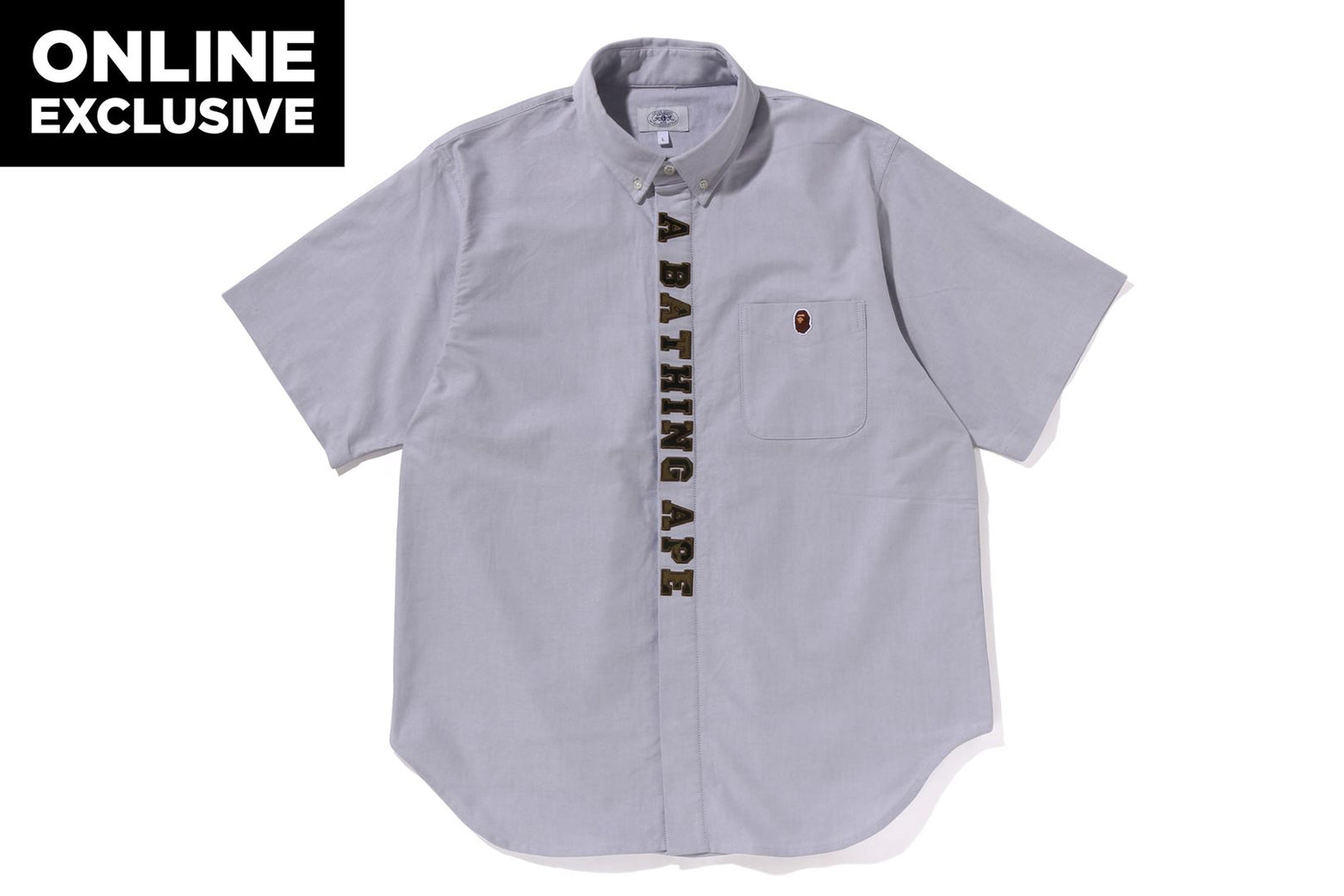 베이프 반팔셔츠 1ST CAMO APPLIQUE OXFORD BD SHIRT 1K25-132-001 - 상세 이미지 3
