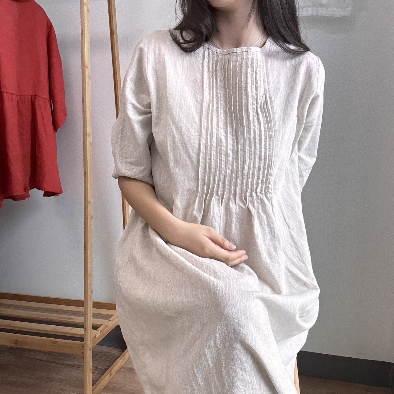 린넨여름원피스 루즈핏원피스 시원한엄마옷 여름마실룩