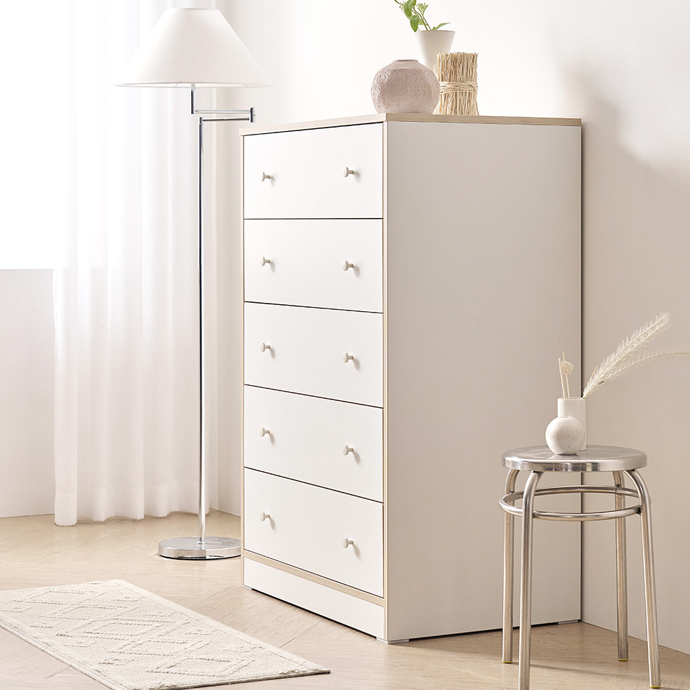 로즈스텔라 800폭 5단 서랍장 - 상세 이미지 3