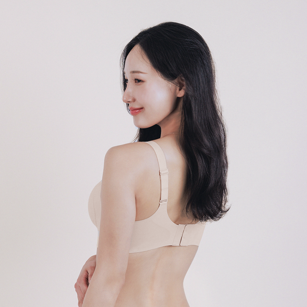 HNF 심리스브라 노와이어 일체형 후크형 볼륨업 패드 브라탑 여자 속옷 - 메인 이미지