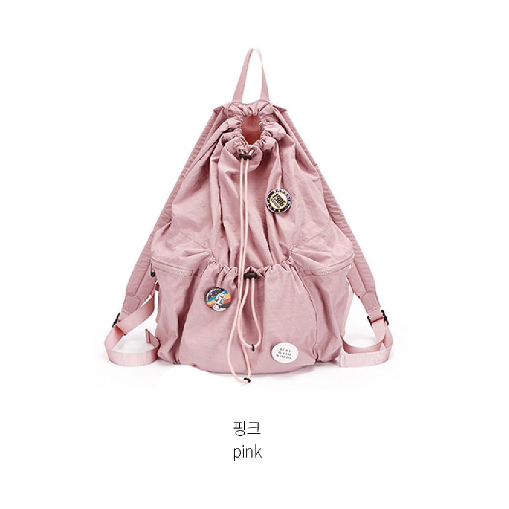가벼운 스트링 백팩 대학생 여대생 엄마 나들이 외출 여행 조리 백팩 등에매는 가방 - 상세 이미지 4