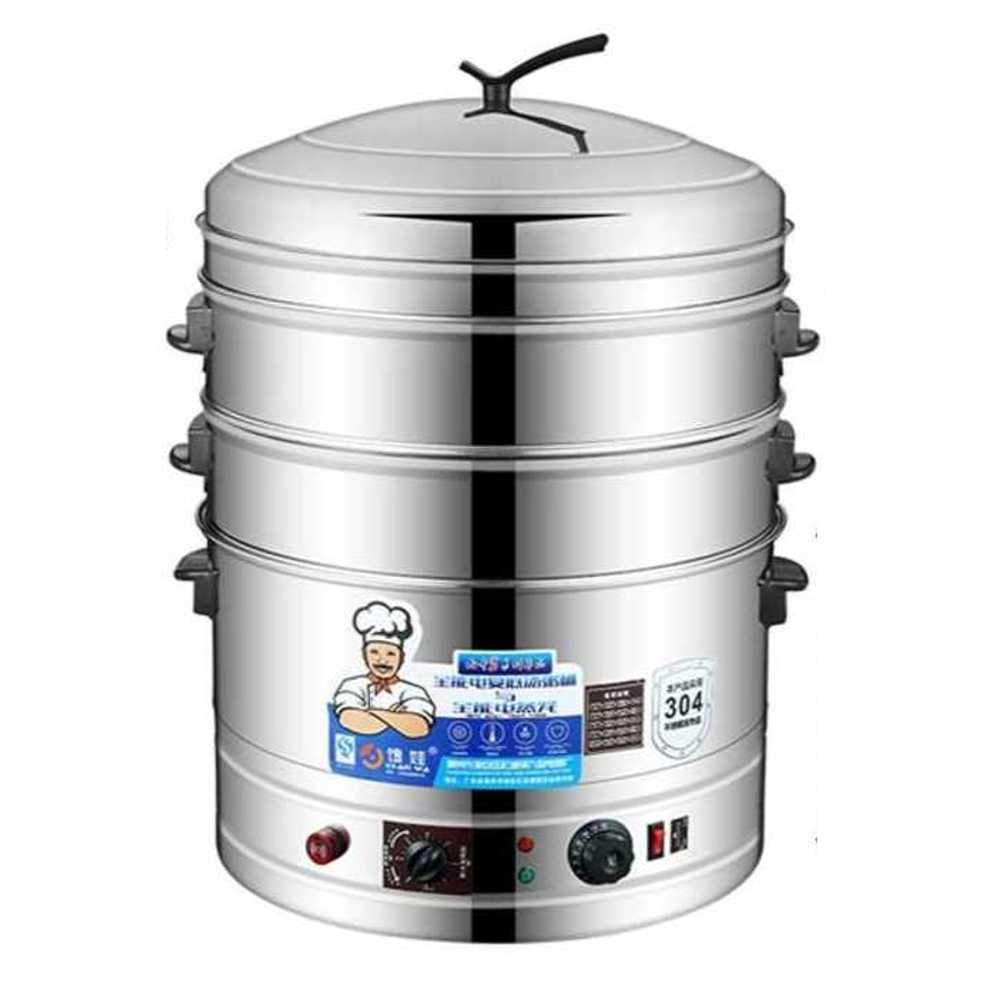 업소용 만두 찜기 스팀 포장마차 기계 분식집 다용도 2단 35CM - 상품 이미지
