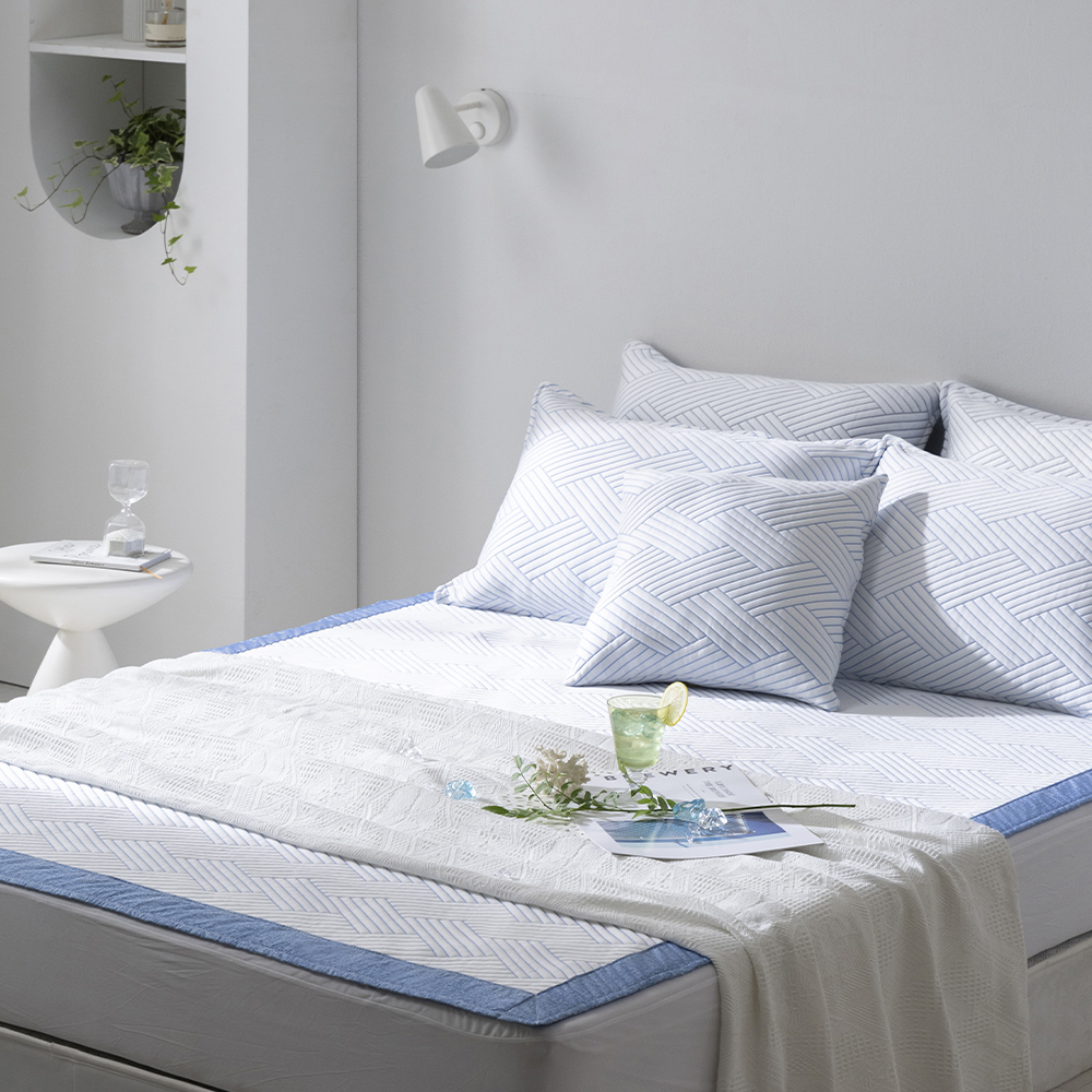 아이스쿨 여름 냉감패드 시원한 침대패드 고정밴드 SS 슈퍼싱글