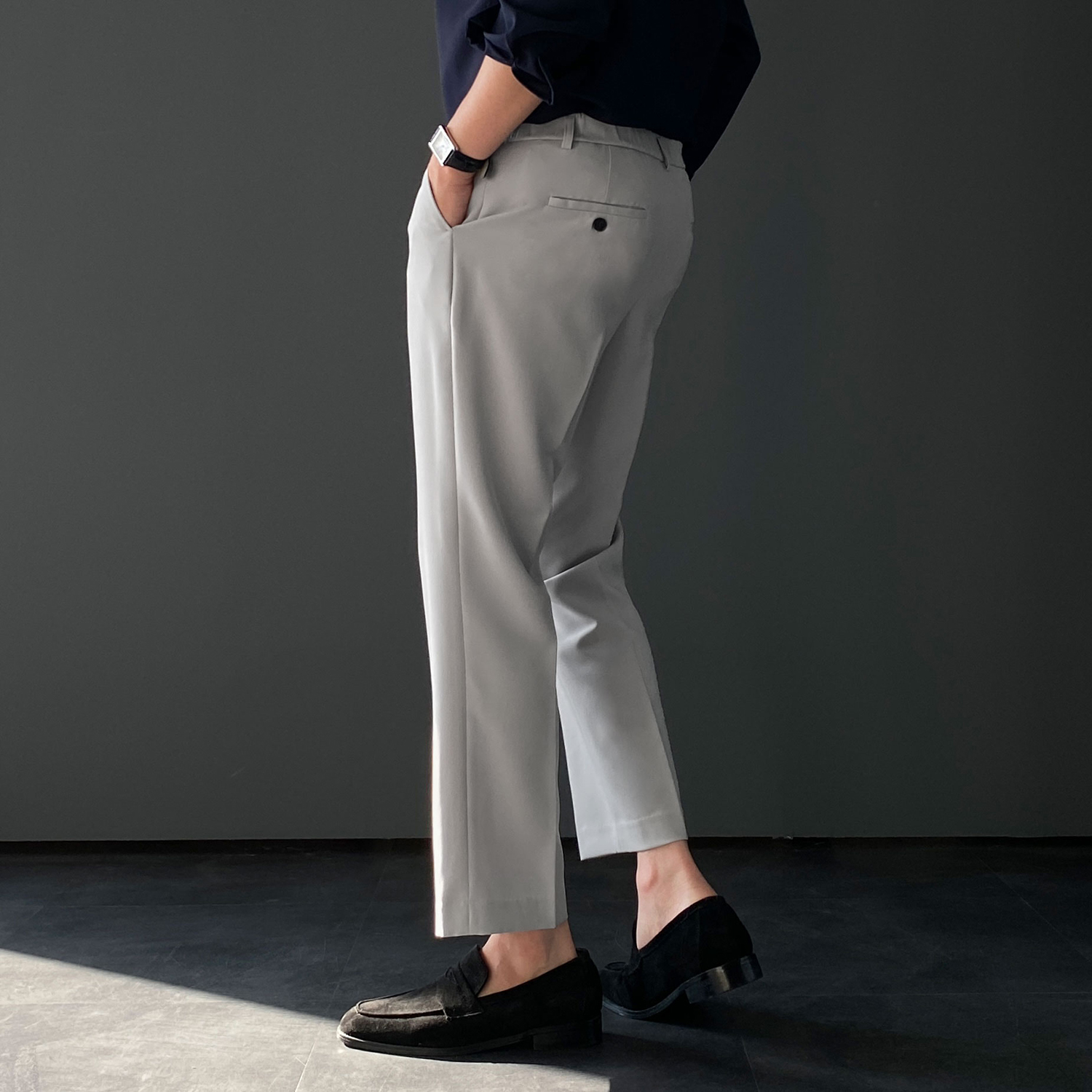 1+1 남자슬랙스 정장바지 기지바지 구김없는슬랙스 - 상세 이미지 2