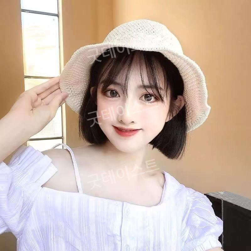 모자가발 일체형 여성 가발모자 단발 암환자 여름 항암가발 - 상세 이미지 2