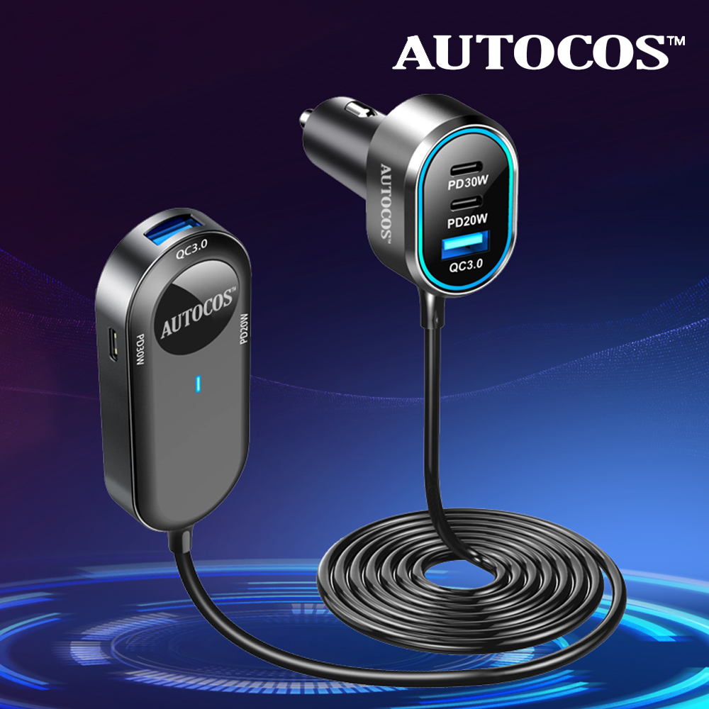 차량용 충전기 100W  멀티파워 6포트 PD 초고속충전기 1.5m 연장 케이블 ATC-S30 65 - 상세 이미지 3