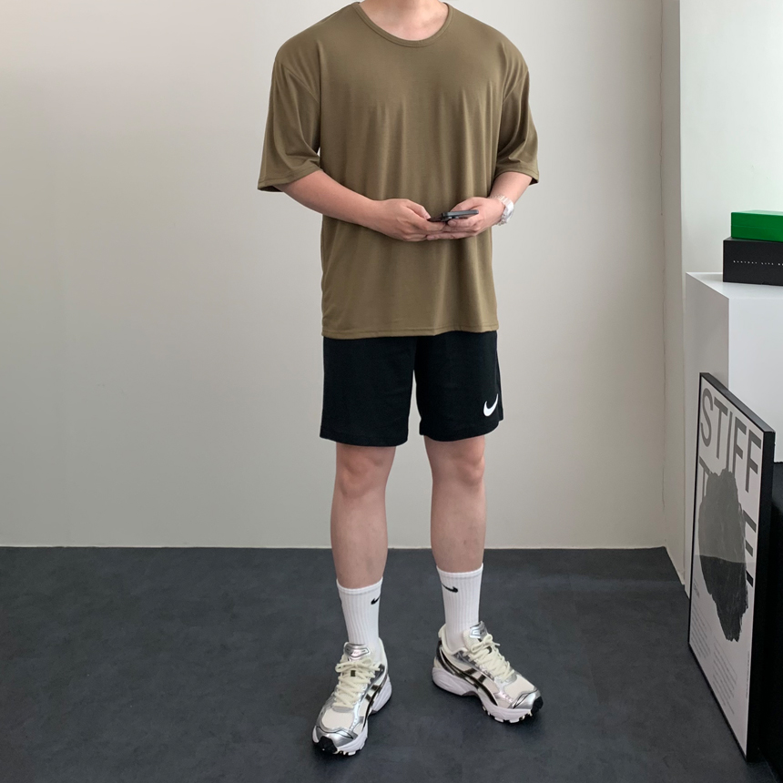 머슬핏반팔 헬스오버핏 헬창옷 헬스티셔츠 면티 - 상세 이미지 5