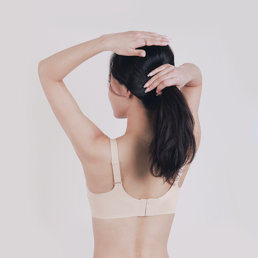 HNF 심리스브라 노와이어 일체형 후크형 볼륨업 패드 브라탑 여자 속옷 - 상세 이미지 5