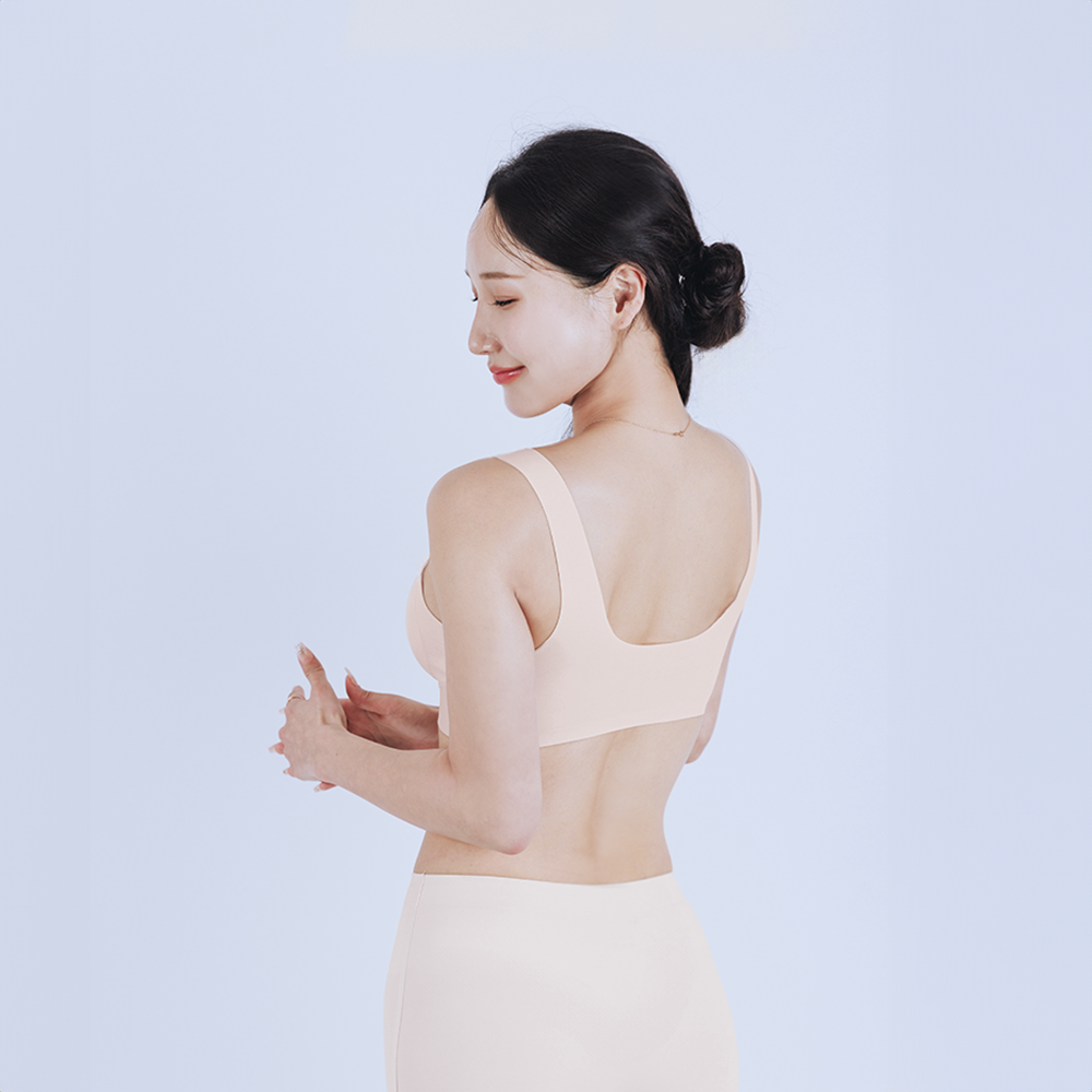 HNF 심리스브라 노와이어 일체형 볼륨업 패드 브라탑 여자 속옷 - 메인 이미지