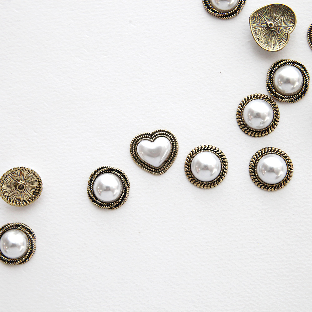 앤틱 반구 진주 장식 - 상세 이미지 5