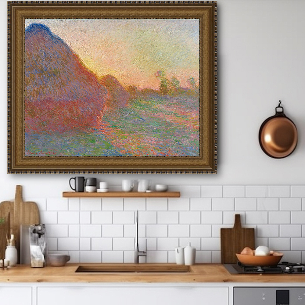 꽃이 만발한 초원 67X53 cm 812 앤티크 실버액자 모네 명화 그림 이미지 8
