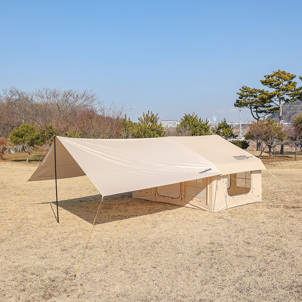 스노우라인 휘떼 에어텐트 2.5 캠핑 사이드TPU창 타프 전동펌프 포함
