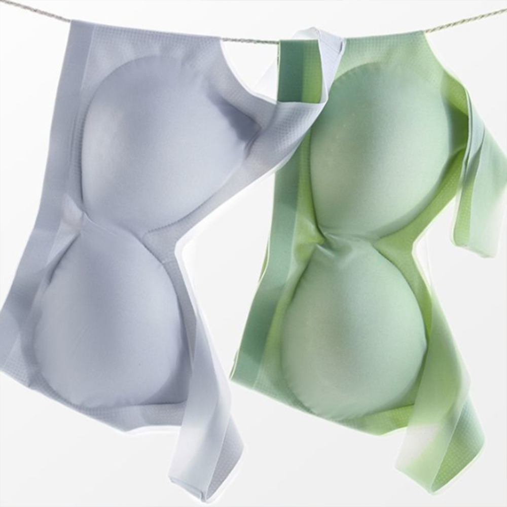 XL-3XL 심리스 브라 노와이어 편한 빅사이즈 속옷 브래지어 여성 여름 브라렛 시원한 - 상품 이미지